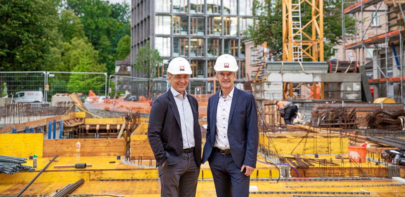 Hubert Rhomberg (l.) und Ernst Thurnher (r.), Geschäftsführer der Rhomberg Holding.