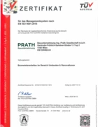 ISO 9001 QM Bauunternehmung Ing. Prath GmbH ISO 9001 QM Bauunternehmung Ing. Prath GmbH