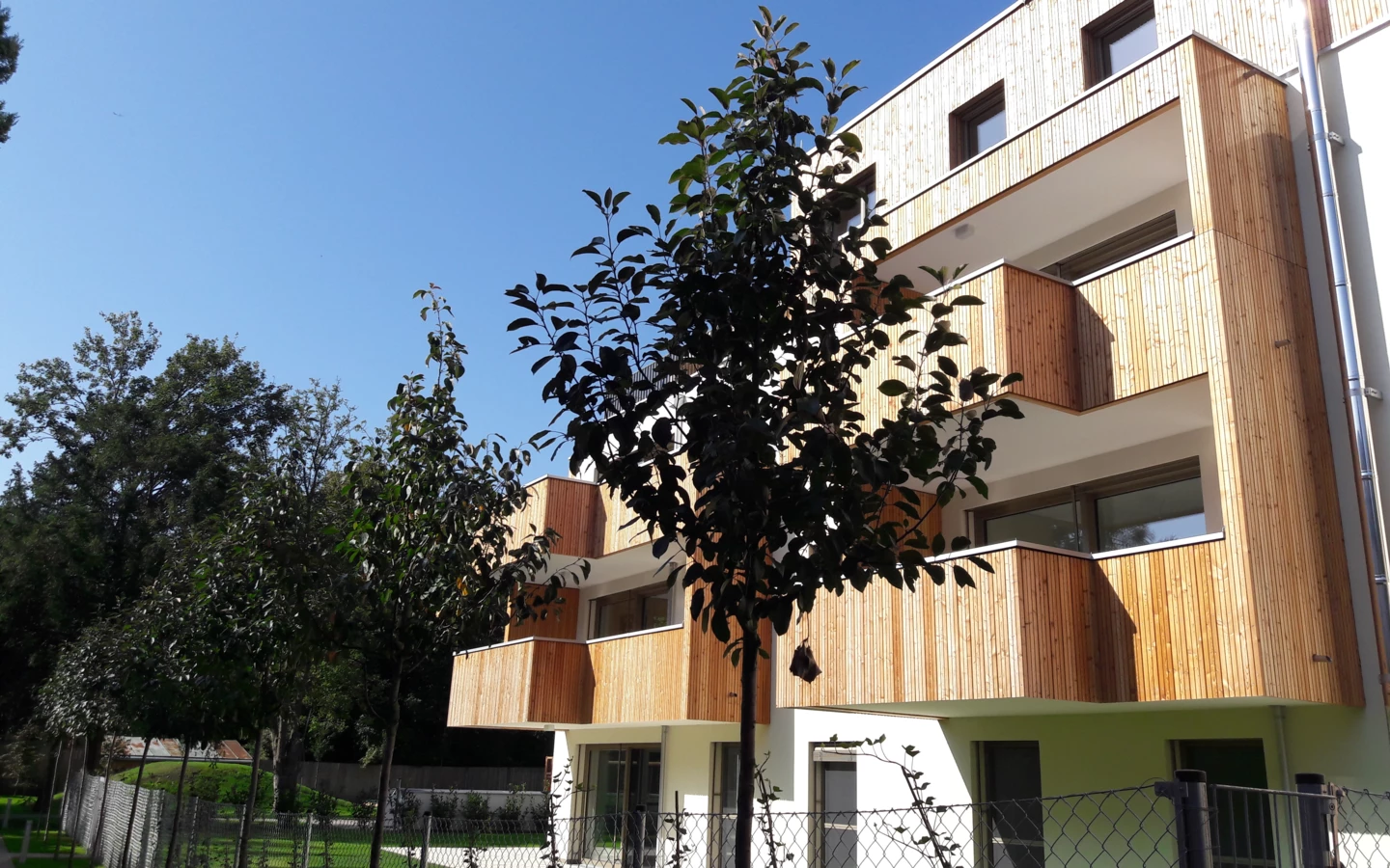 Stadthaus Kalksburg Hausansicht mit Bäumen und Garten Stadthaus Kalksburg Hausansicht mit Bäumen und Garten