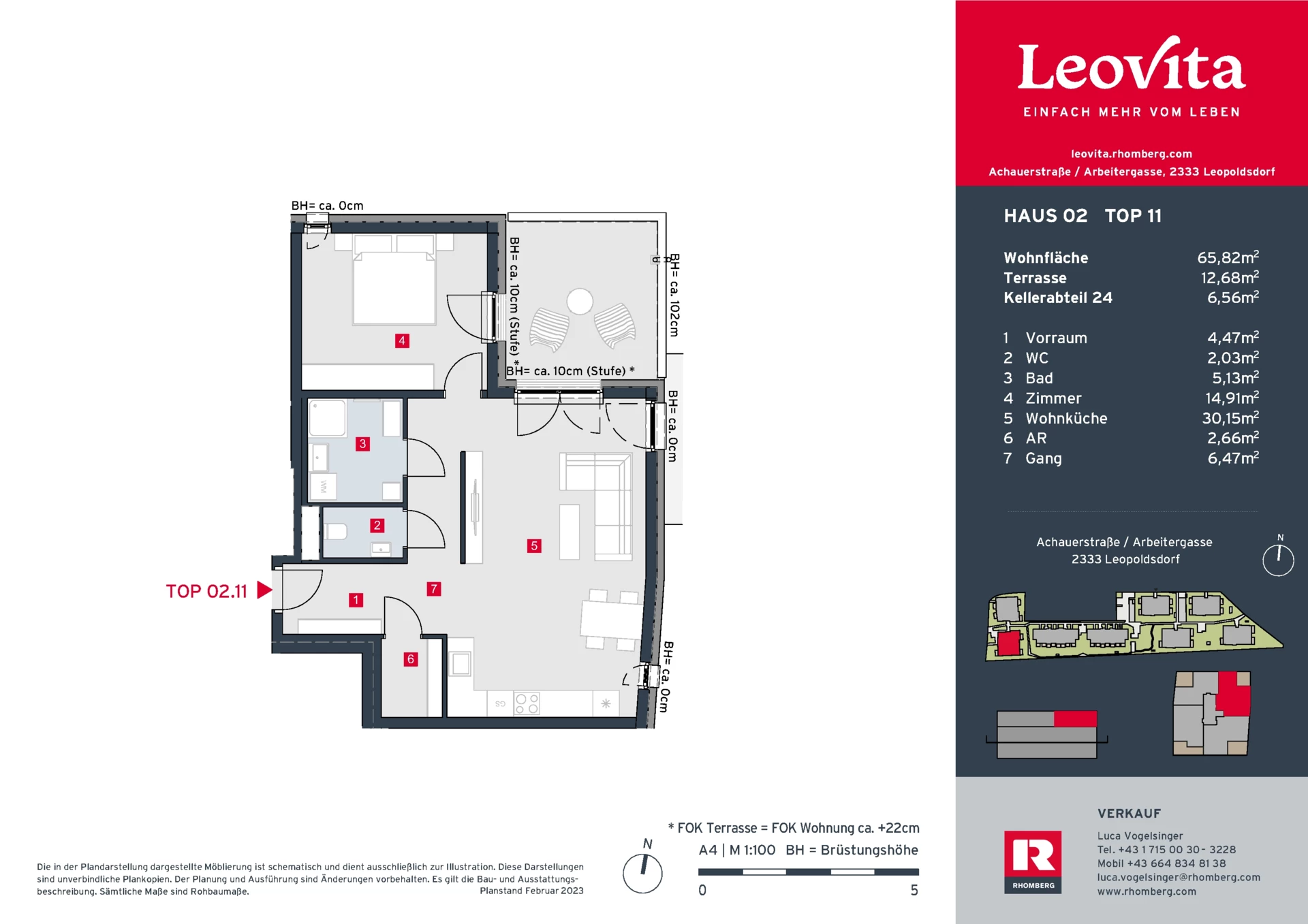 Grundrissplan - Haus 2 Top 11