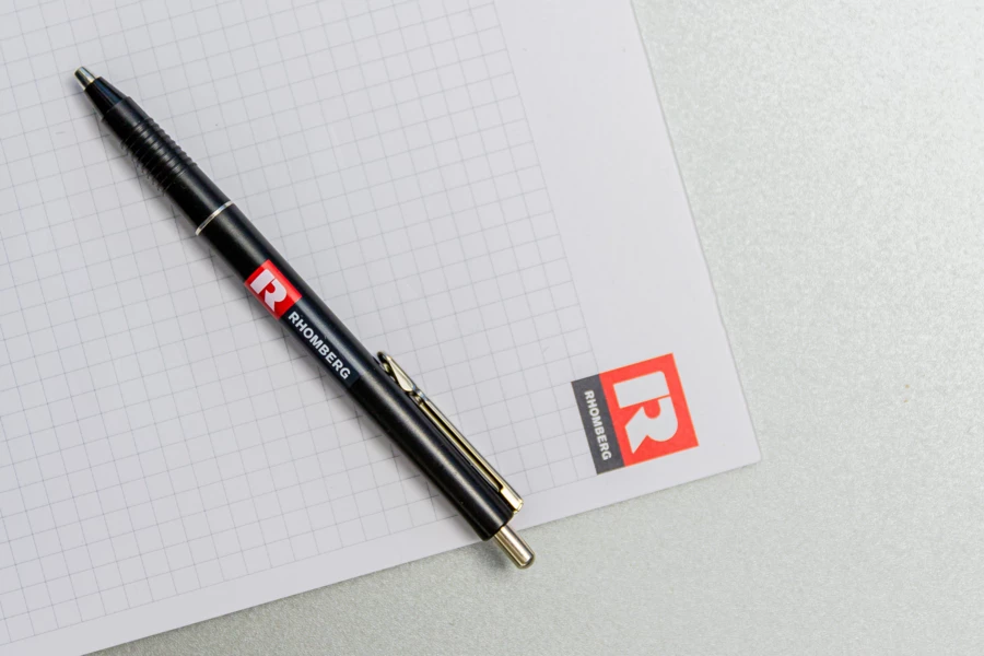 Rhomberg Bau Block mit Kugelschreiber Rhomberg Bau Block mit Kugelschreiber